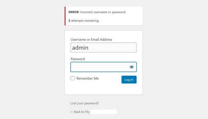 如何自定义WordPress登录链接 7 Limit Login Attempts Reloaded 设置
