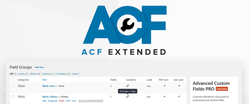 7 个超棒的 Advanced Custom Fields 附加组件 3 ACF Extended Banner