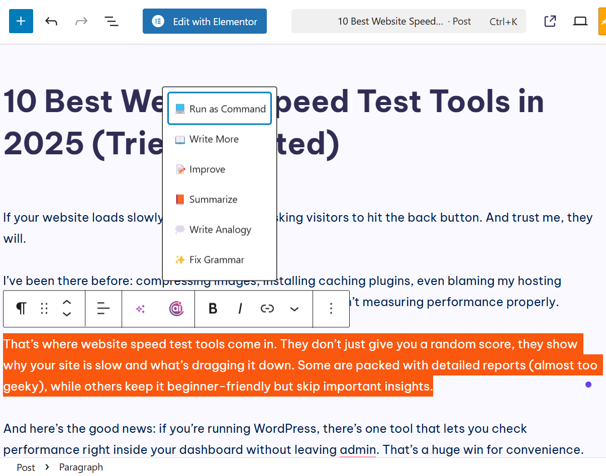 10个最佳AI写作工具:2026年提升内容质量的最佳选择 5 AI commands