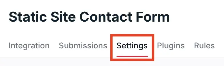 如何为静态 WordPress 网站免费添加联系表单 8 Accessing the Formspree form settings