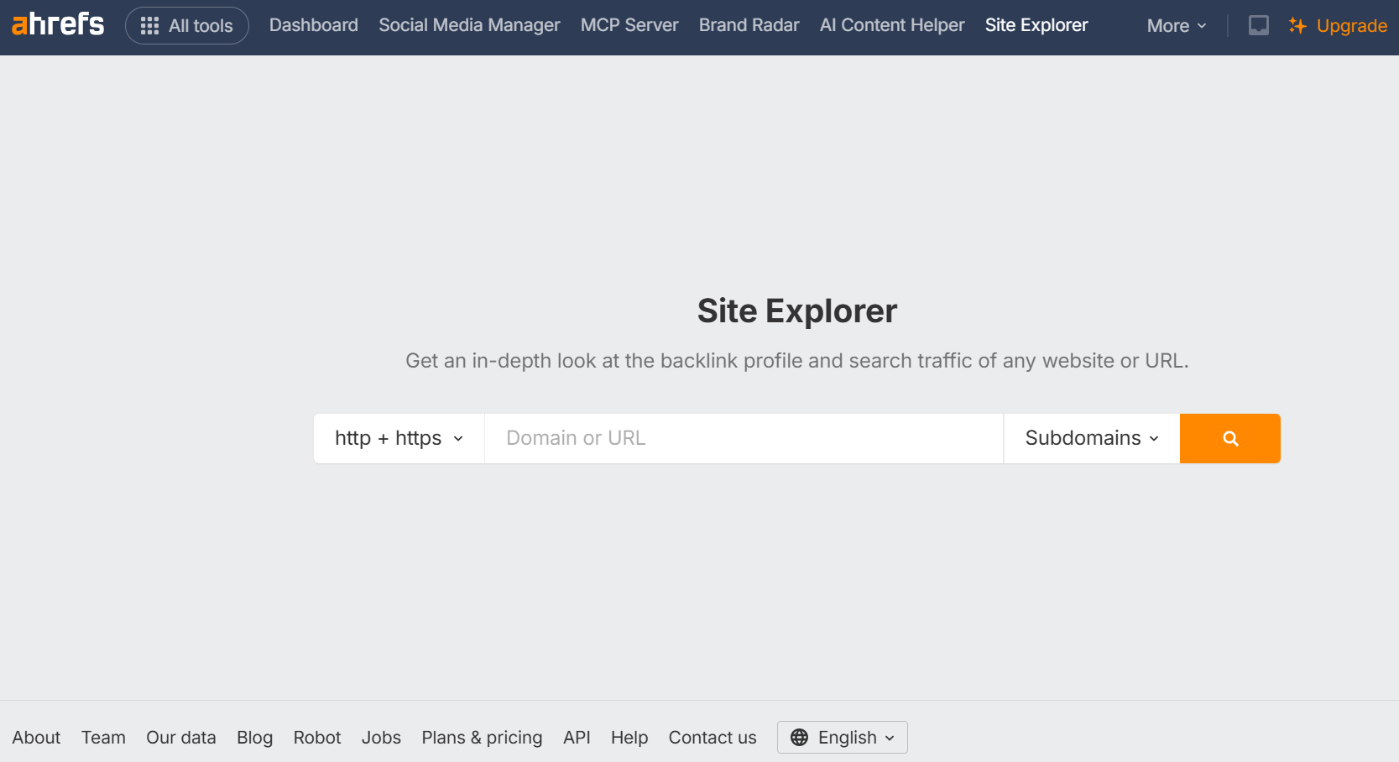 Ahrefs Site Explorer 1