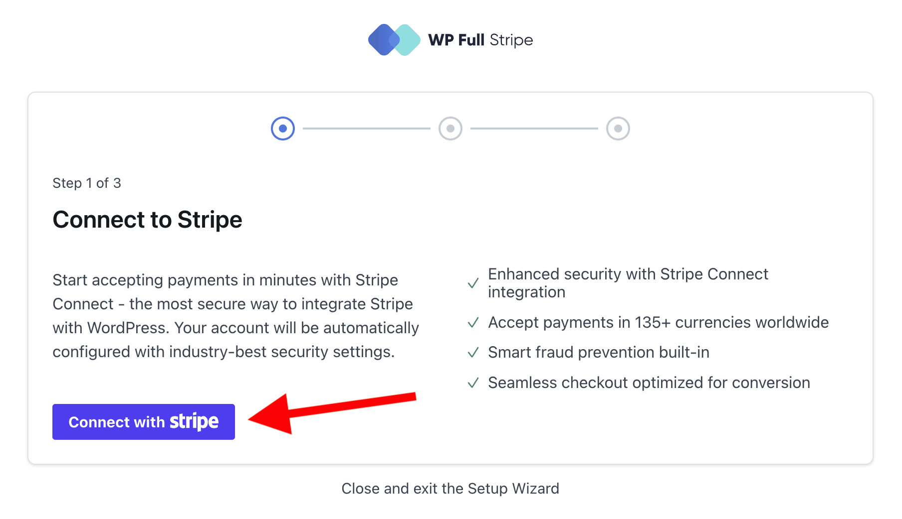 Connecting WP Full Pay to Stripe