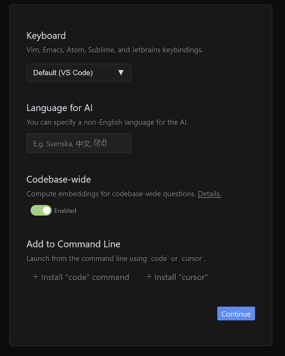 使用 Cursor 创建 WordPress 插件 2 Curson Install Screen