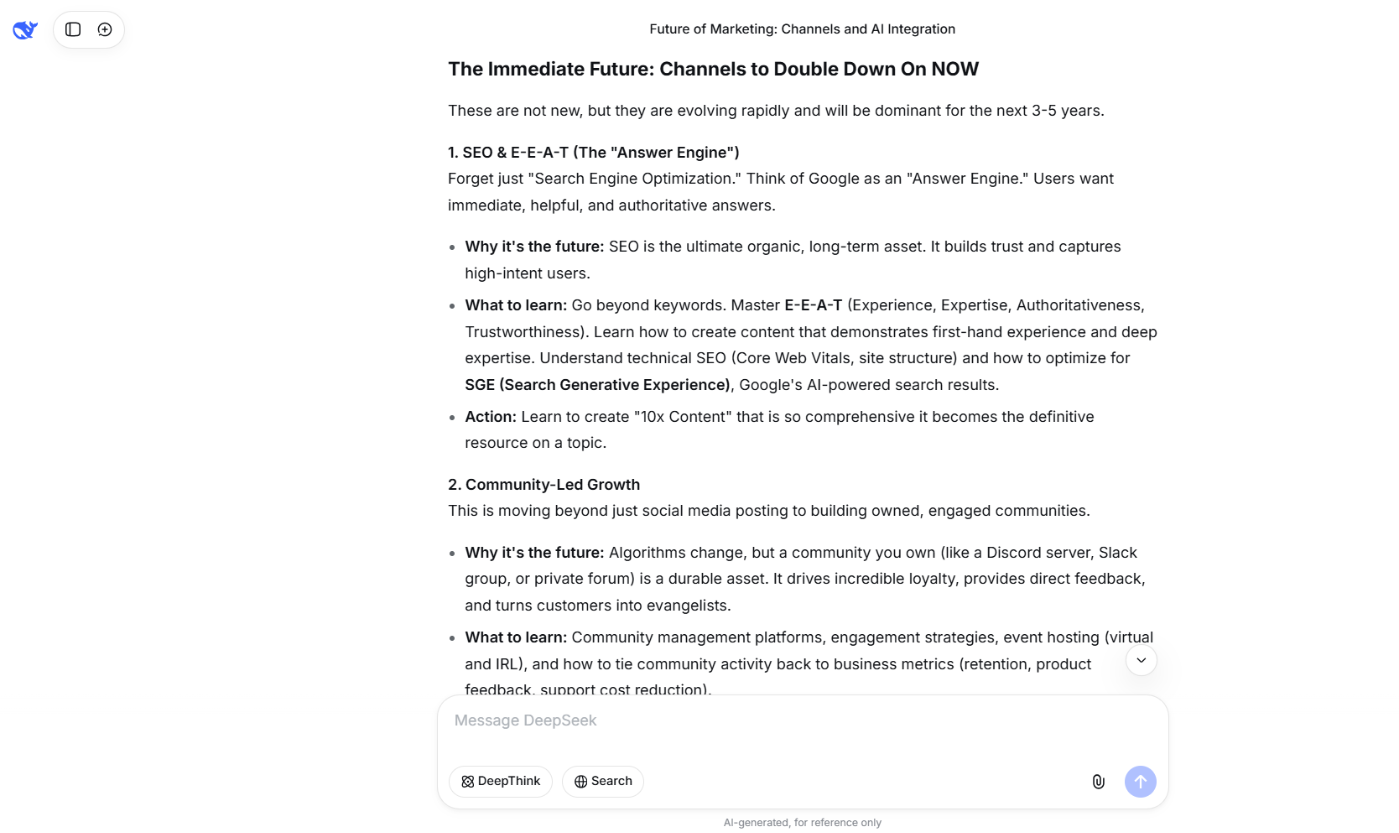 10个最佳AI写作工具:2026年提升内容质量的最佳选择 9 DeepSeek