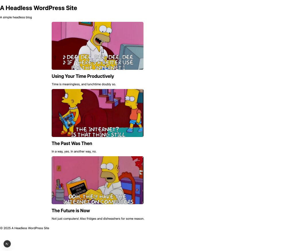 从蓝图创建无头 WordPress 网站 7 Final Headless Blog With Images