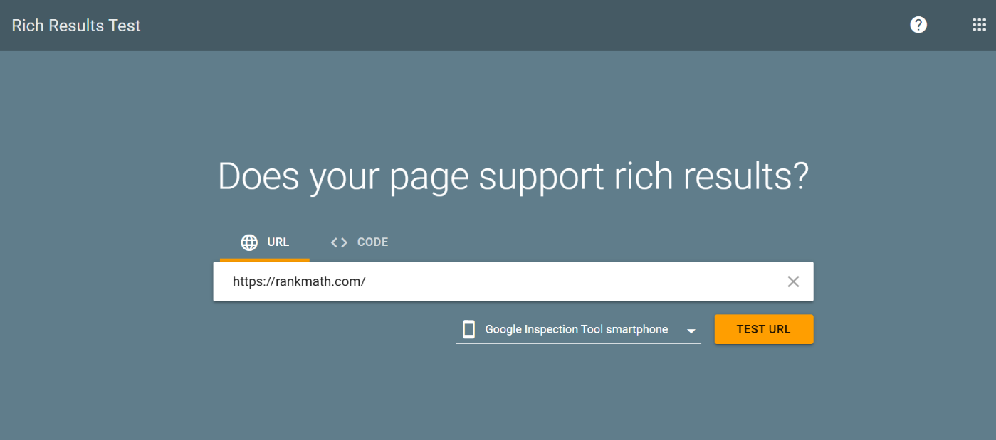 Googles Rich Results Test