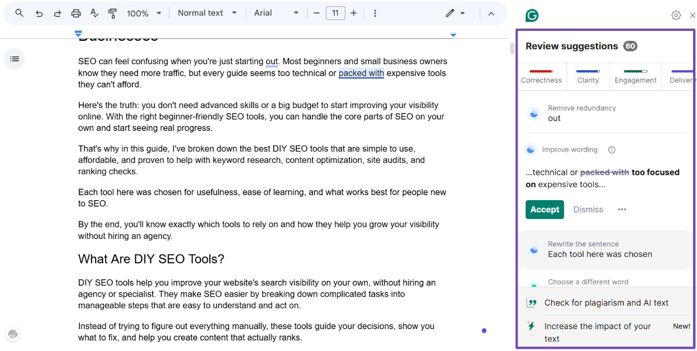 10个最佳AI写作工具:2026年提升内容质量的最佳选择 14 Grammarly AI