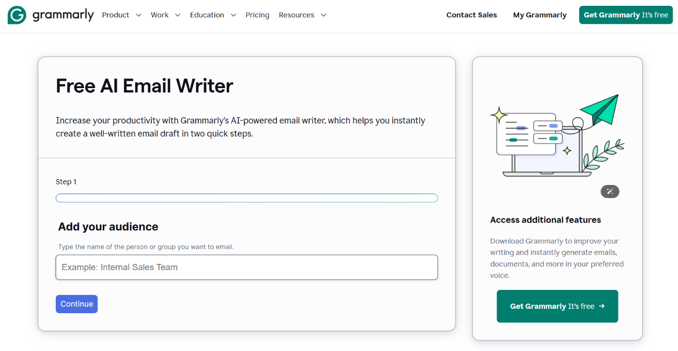 GrammarlyAI Email Writer