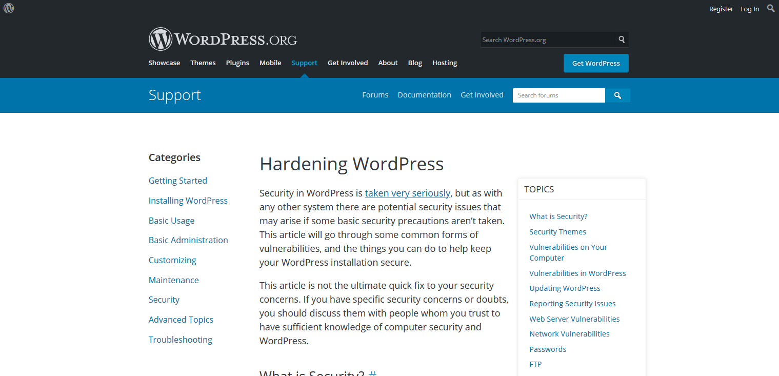 Hardening WordPress WordPress.org