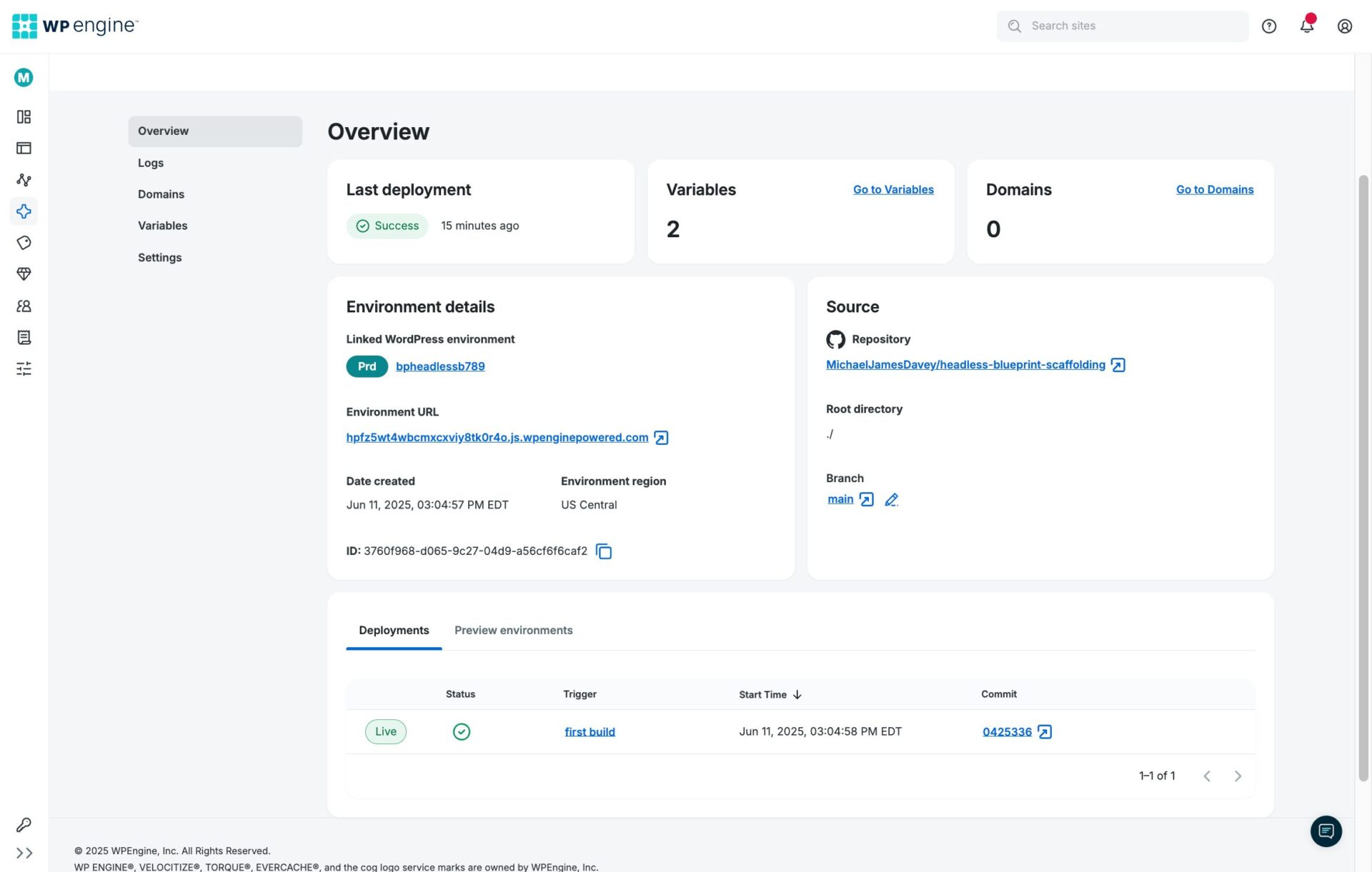 从蓝图创建无头 WordPress 网站 4 Headless Site Deployed