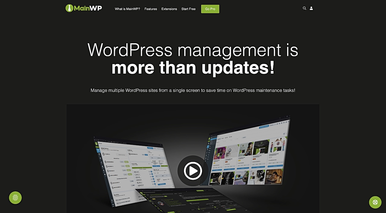 MainWP homepage