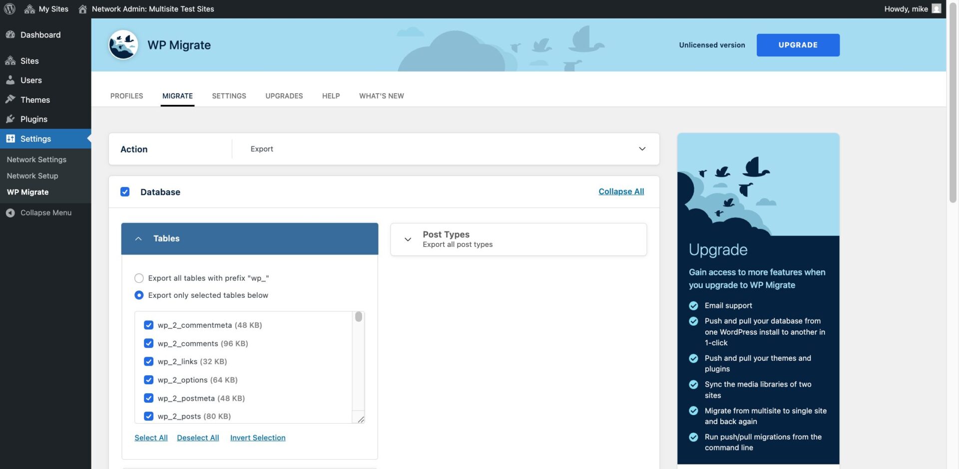 Multisite to Subsite Database Tables