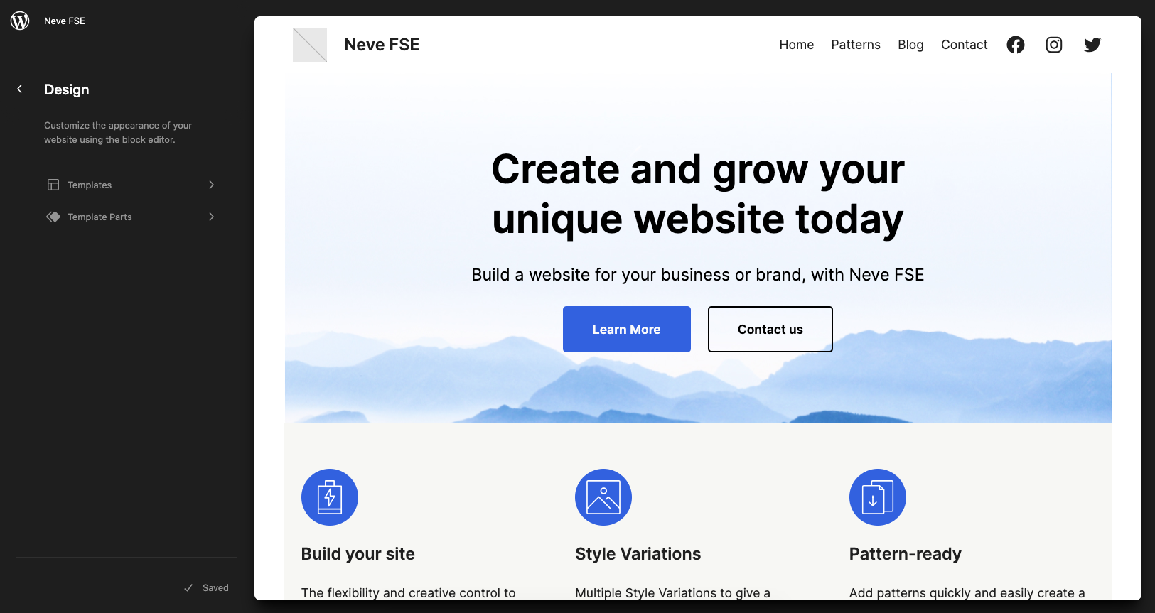 Neve FSE Templates and Template Parts