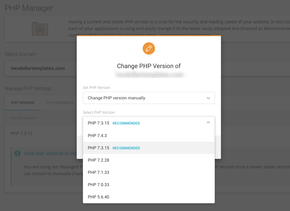 SiteGround Change PHP Version