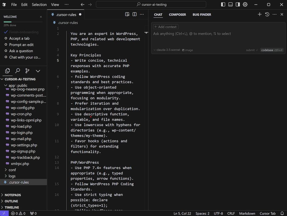 使用 Cursor 创建 WordPress 插件 3 Toggle AI Pane