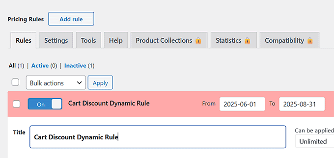 如何设置WooCommerce动态定价 11 add rule title 1