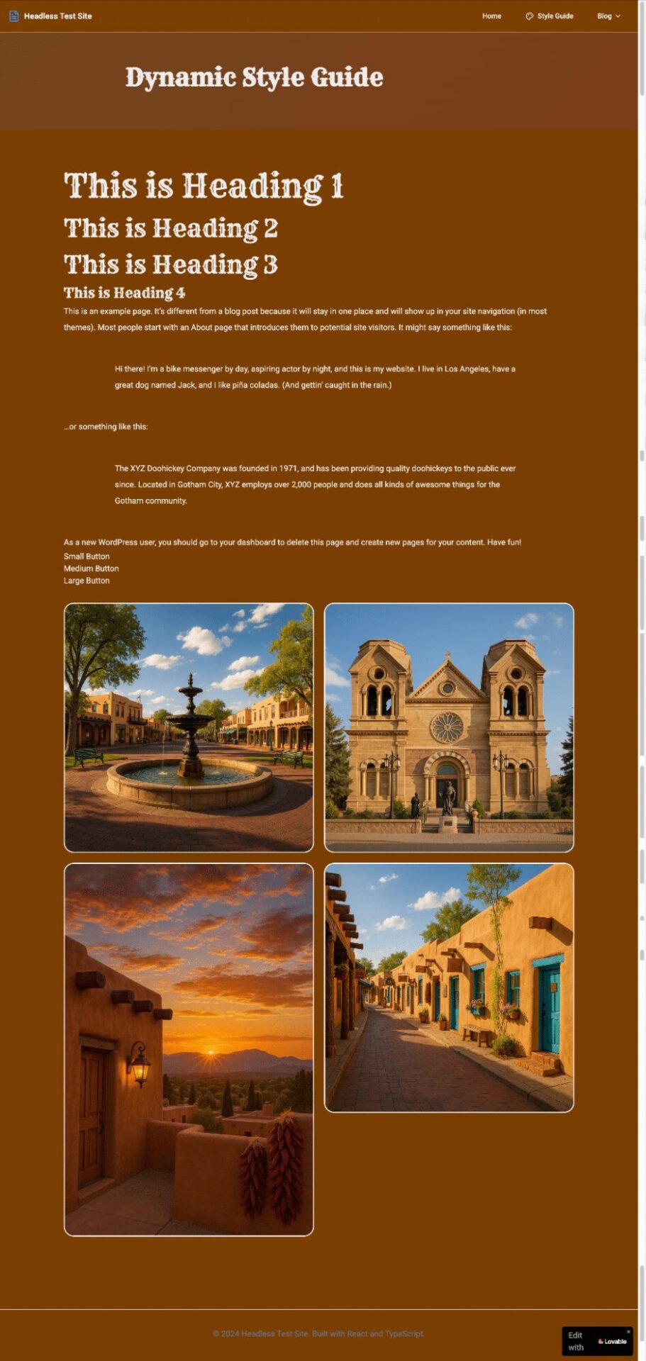 使用无头 WordPress 和 Lovable 构建网站 6 adjust page with loveable