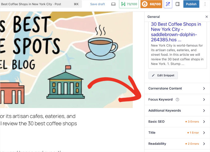 Rank Math vs. AIOSEO:我为 WordPress 用户推荐哪一个? 7 aioseo content analysis