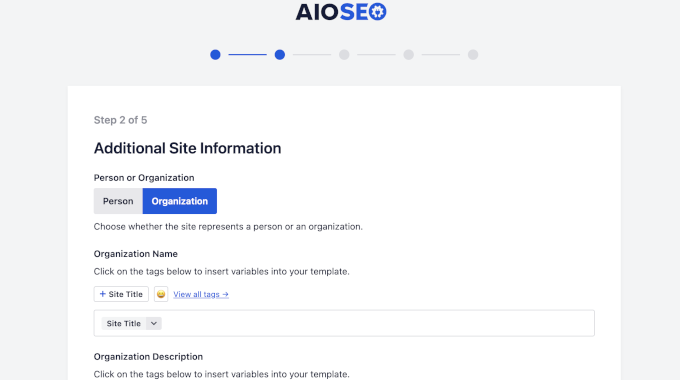 Rank Math vs. AIOSEO:我为 WordPress 用户推荐哪一个? 3 aioseo setup steps