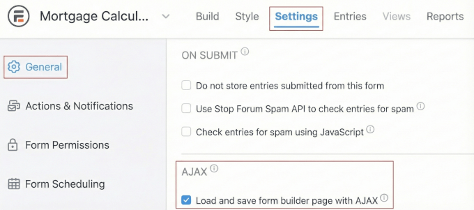ajax form formidable forms 1