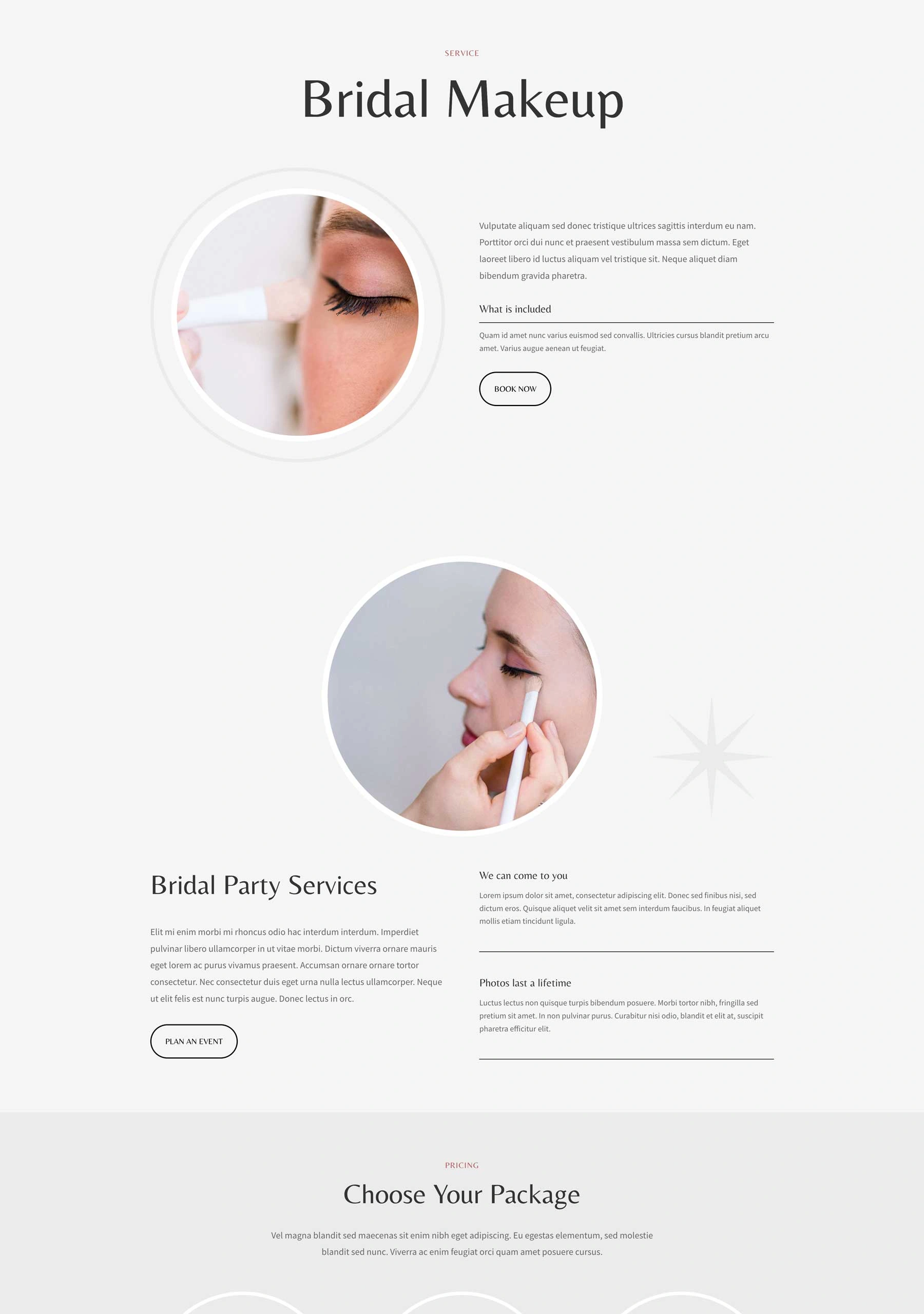 美容院服务页面