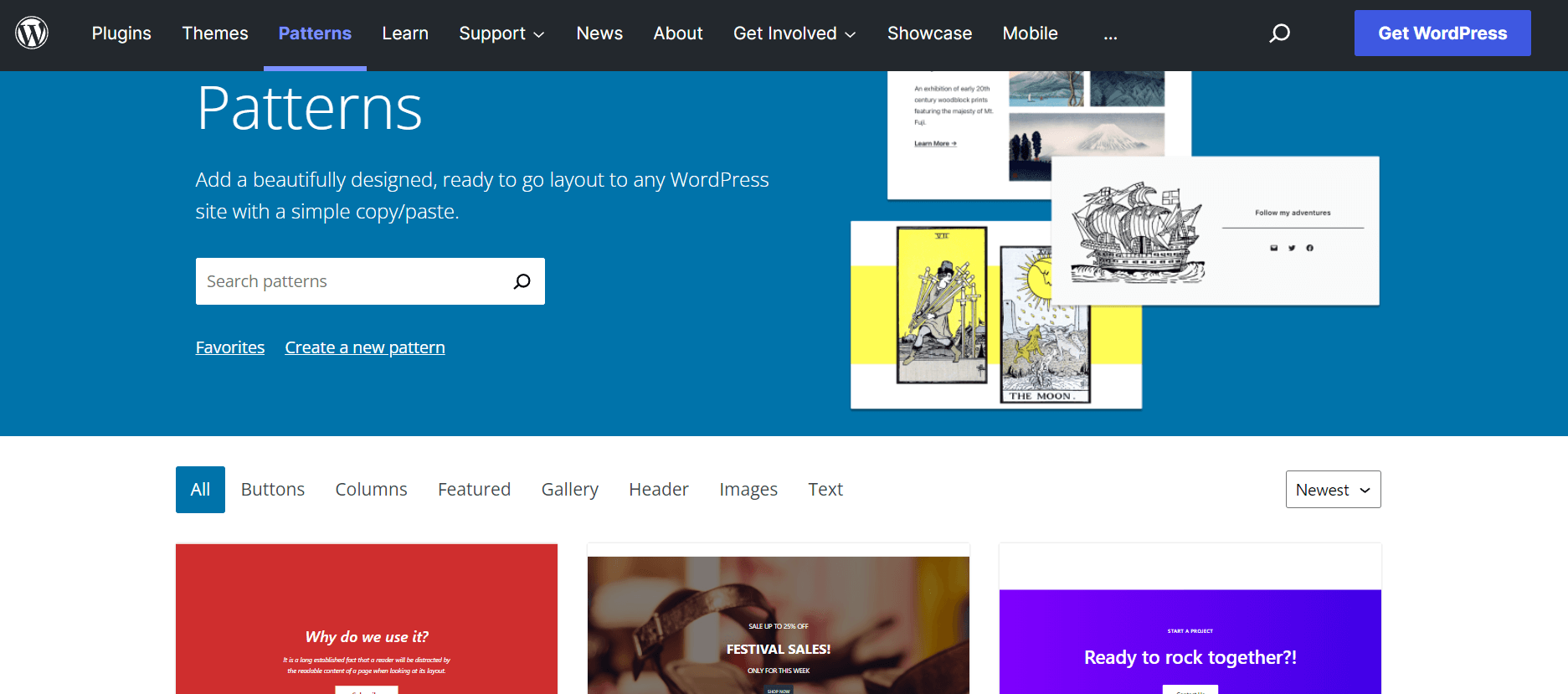 WordPress 区块模式:什么是区块模式以及如何使用它们 2 block pattern directory