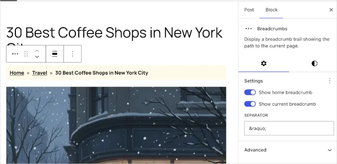 breadcrumbs block wp 7