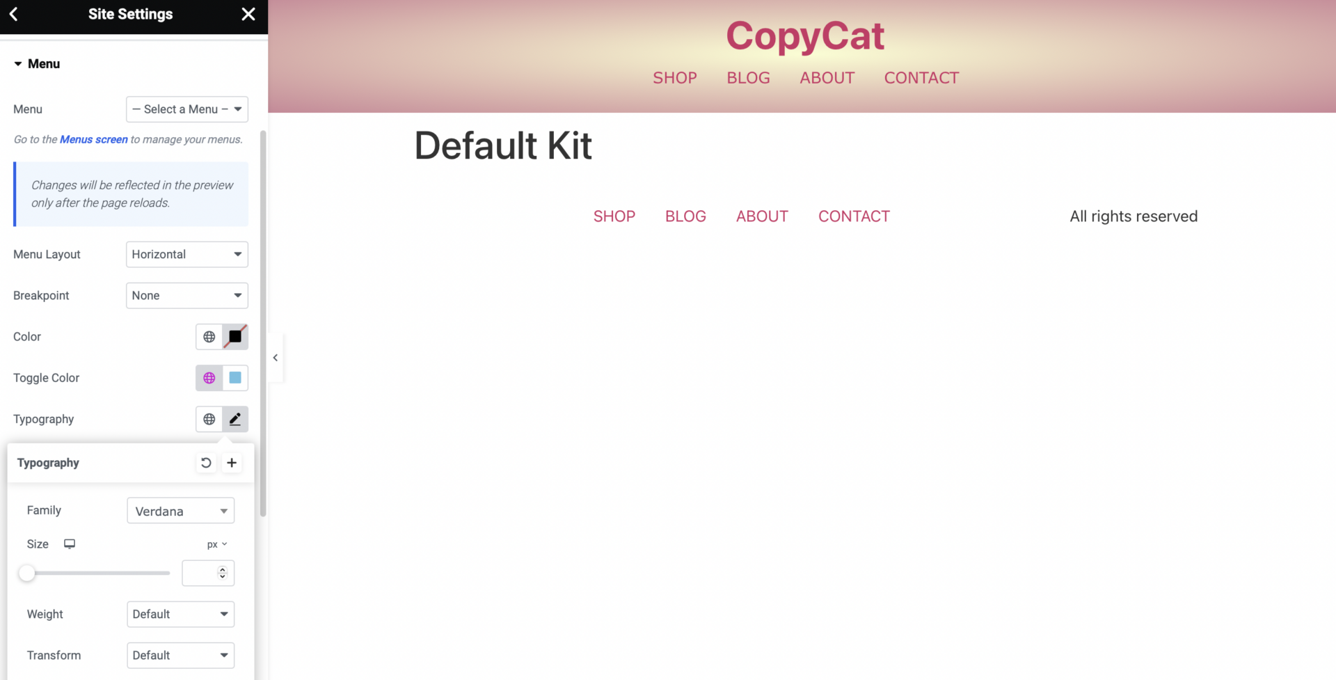 如何编辑 WordPress 页眉(5 种简单方法) 13 change menu header