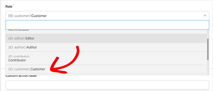 如何在 WordPress 中添加类似 n8n 的自动化功能(更简单、更便宜) 25 choose customer as user role in uncanny automator