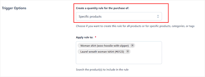 如何设置WooCommerce动态定价 5 choose trigger options 1