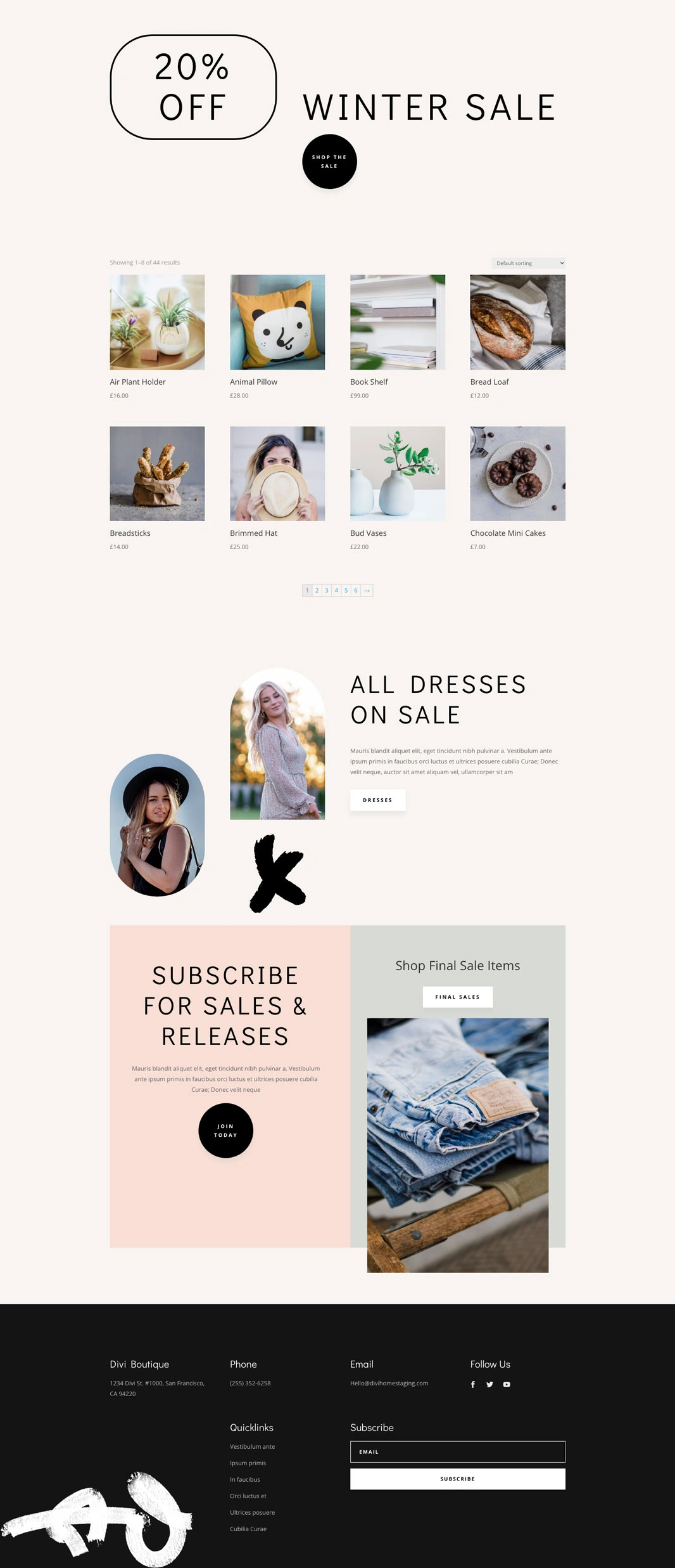 服装店促销页面