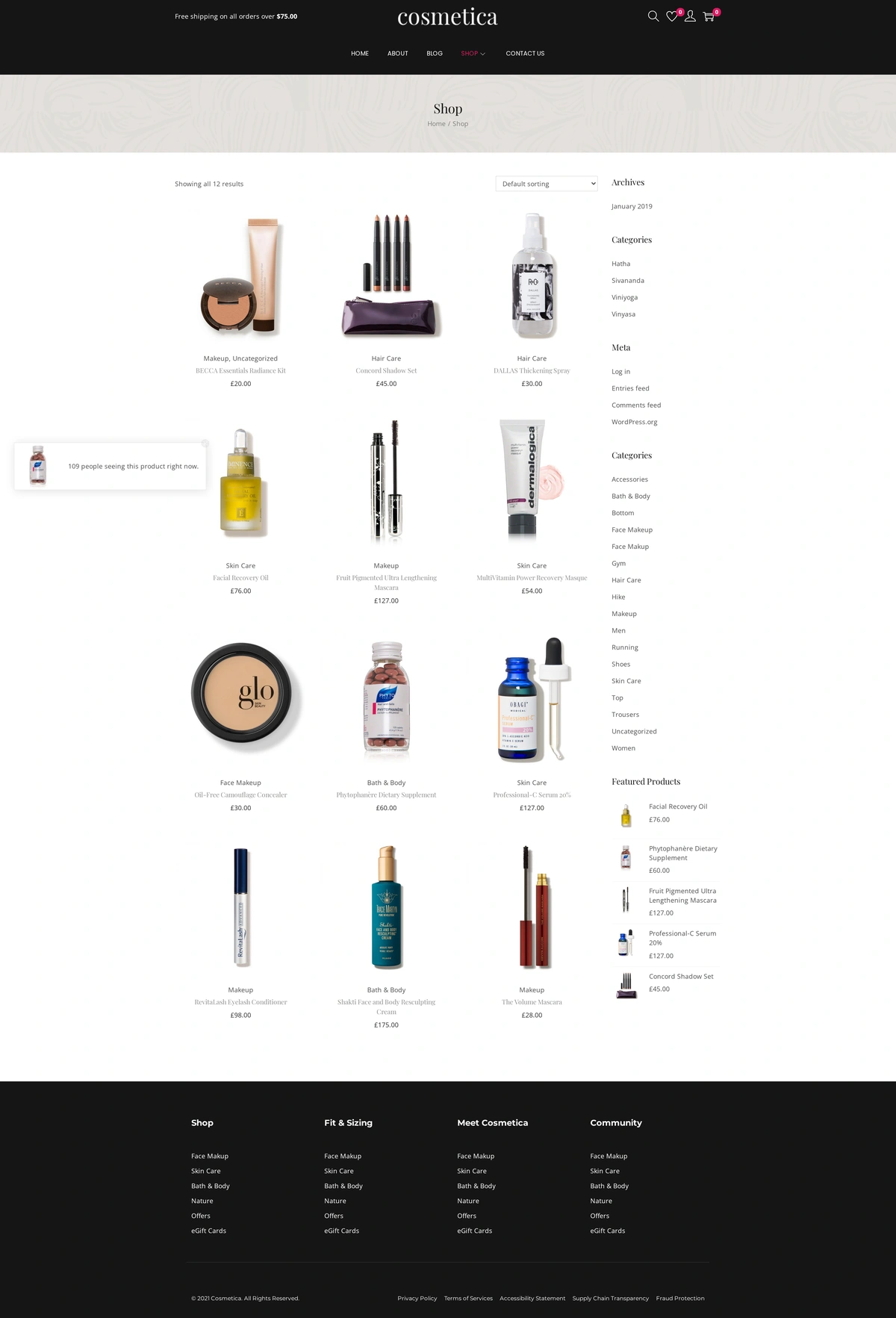 Cosmetica – Cosmetic Store Cosmetic Store 04 Shop