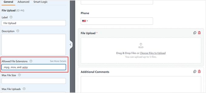 create file upload form for video testimonials with wpforms