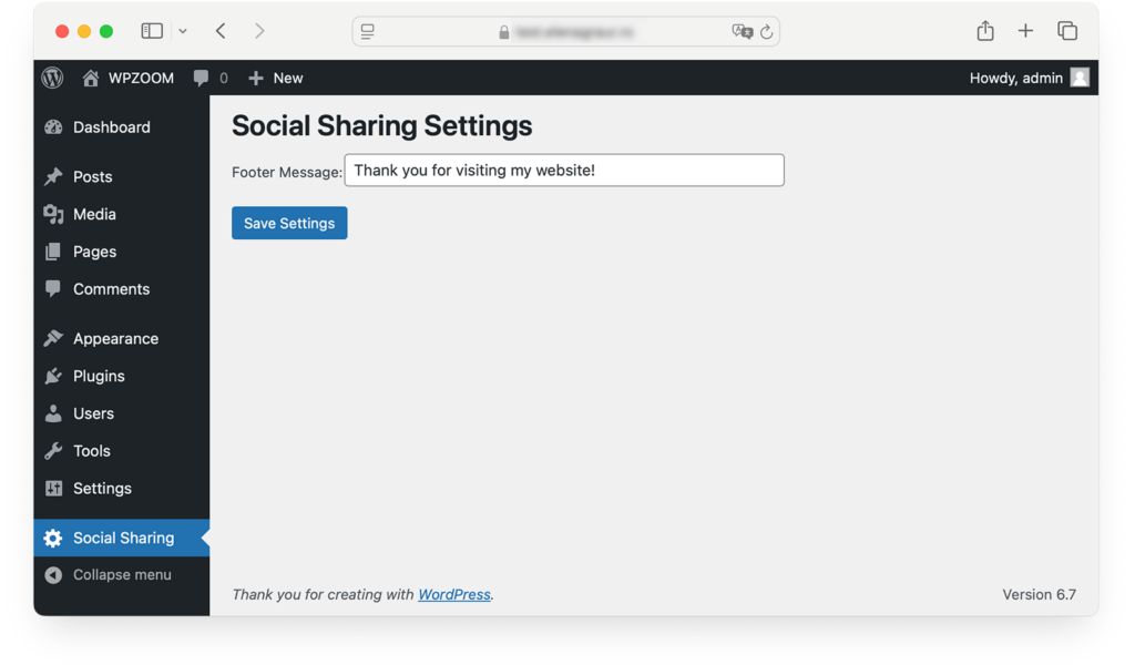 Custom plugin admin example 2