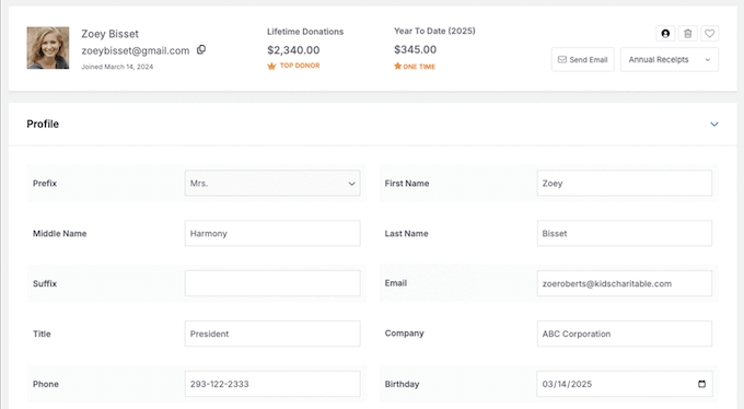 donor management portal