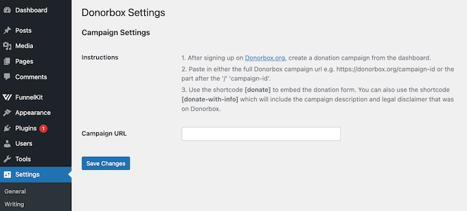donorbox wordpress plugin