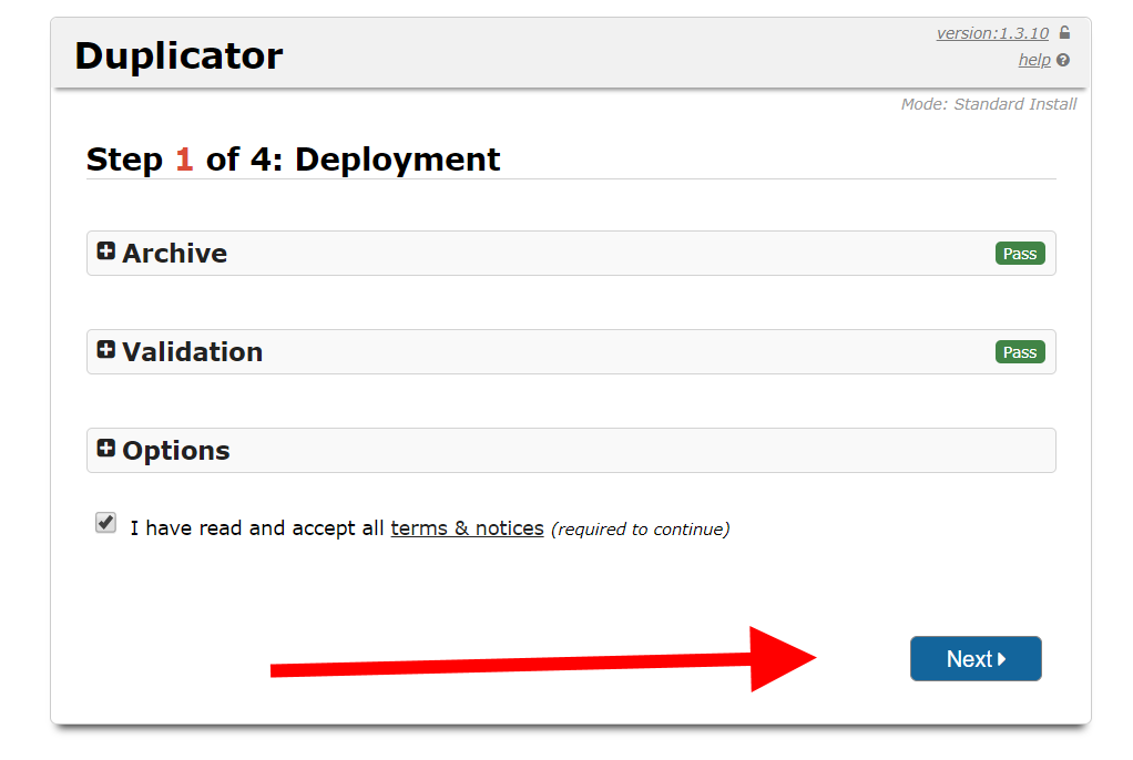 如何将WordPress迁移到新服务器或新主机(6个步骤,无 downtime) 25 duplicator installer