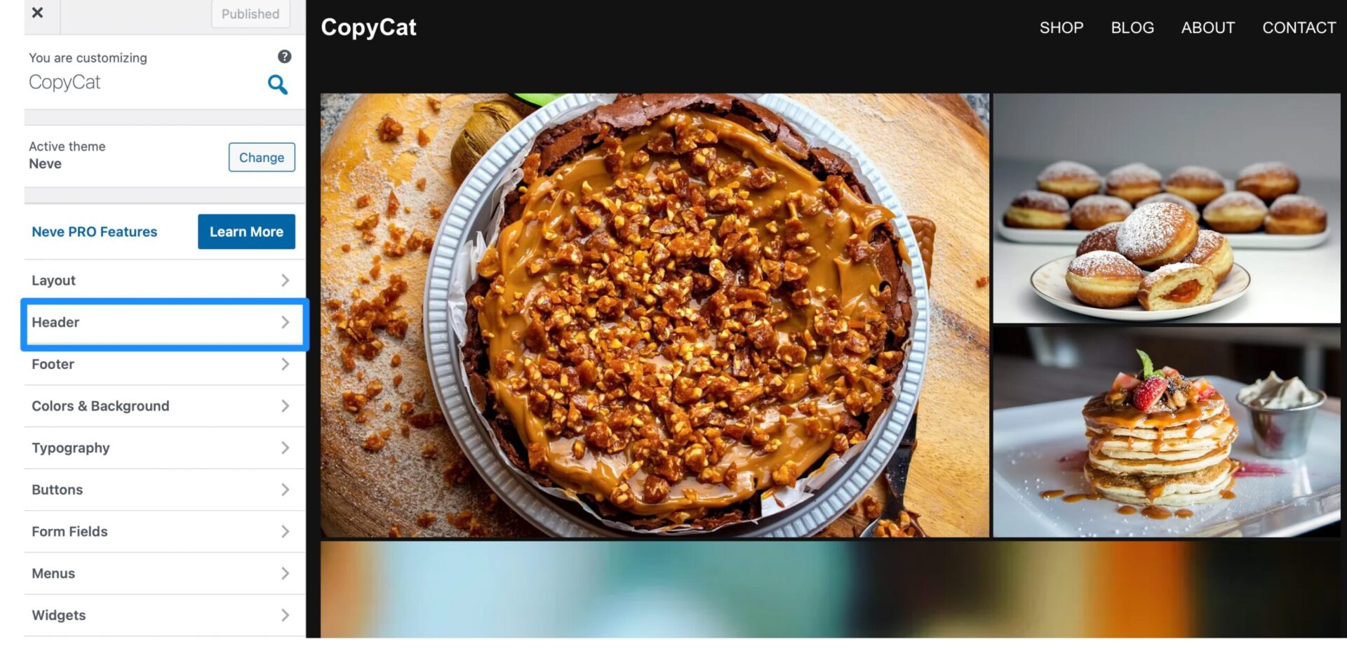 如何编辑 WordPress 页眉(5 种简单方法) 3 edit header customizer scaled 1
