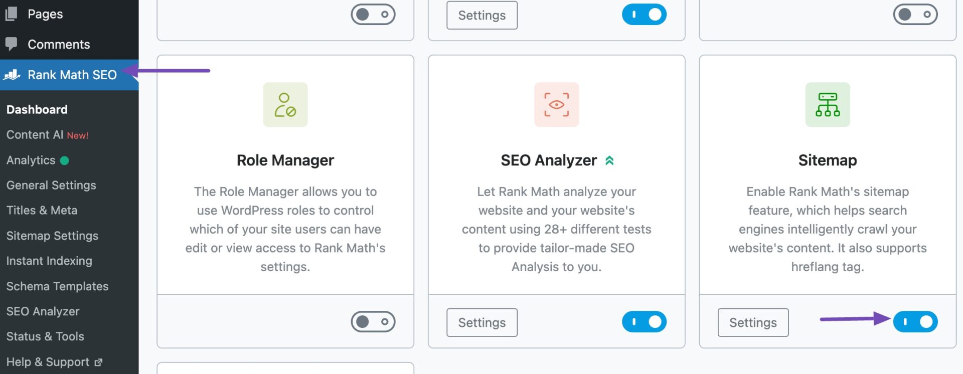 WordPress SEO 2026:助你排名第一的终极指南 11 enable sitemap module
