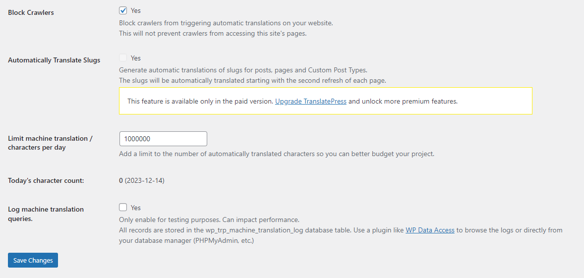 如何创建WordPress多语言网站:注意事项 + 步骤指南教程 7 engine settings