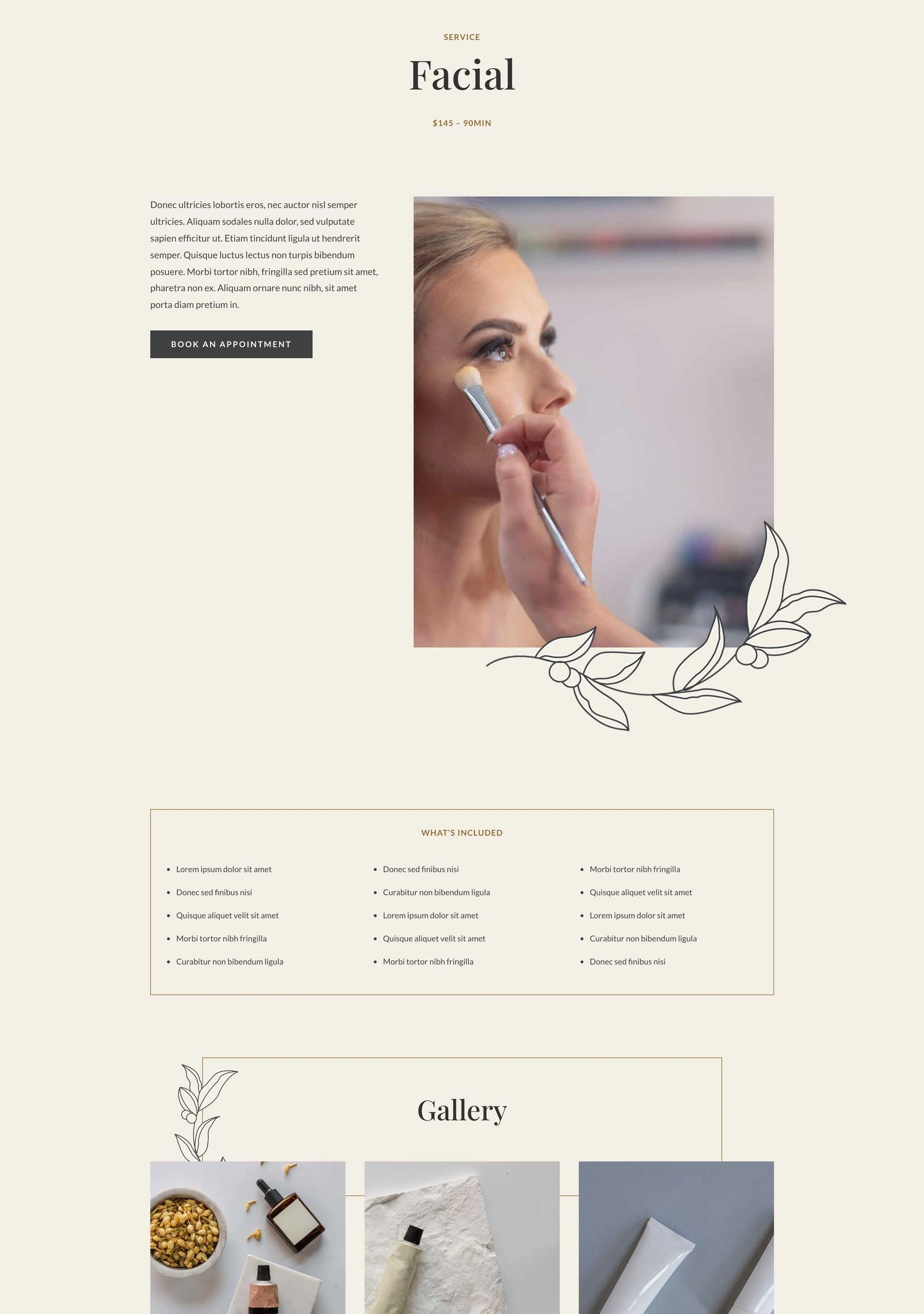 Esthetician 5 美容师服务页面