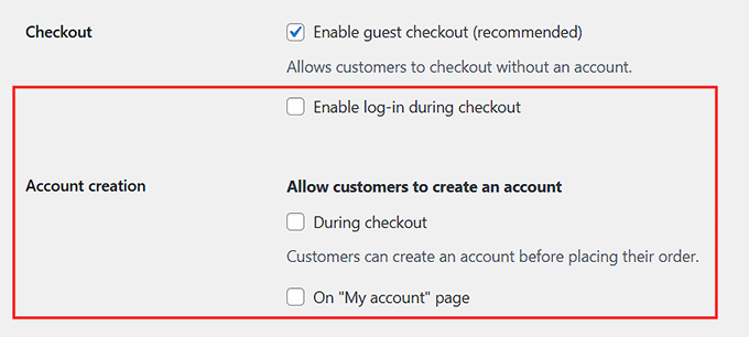 我如何在5分钟内设置WooCommerce访客结账 7 force guest checkout by disabling account creation and login during checkout
