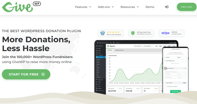 givewp crowdfunding plugin