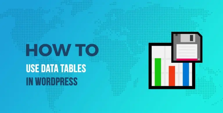 how to use data tables in wordpress