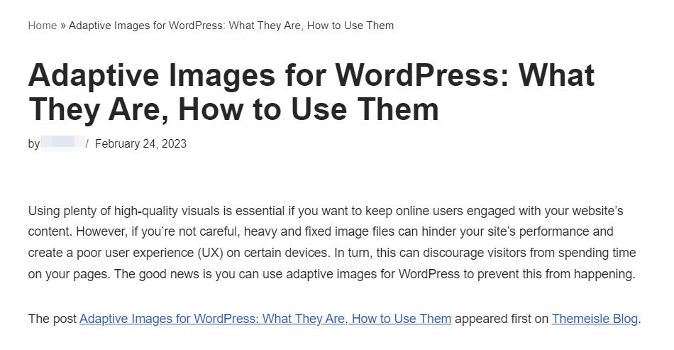 imported post preview