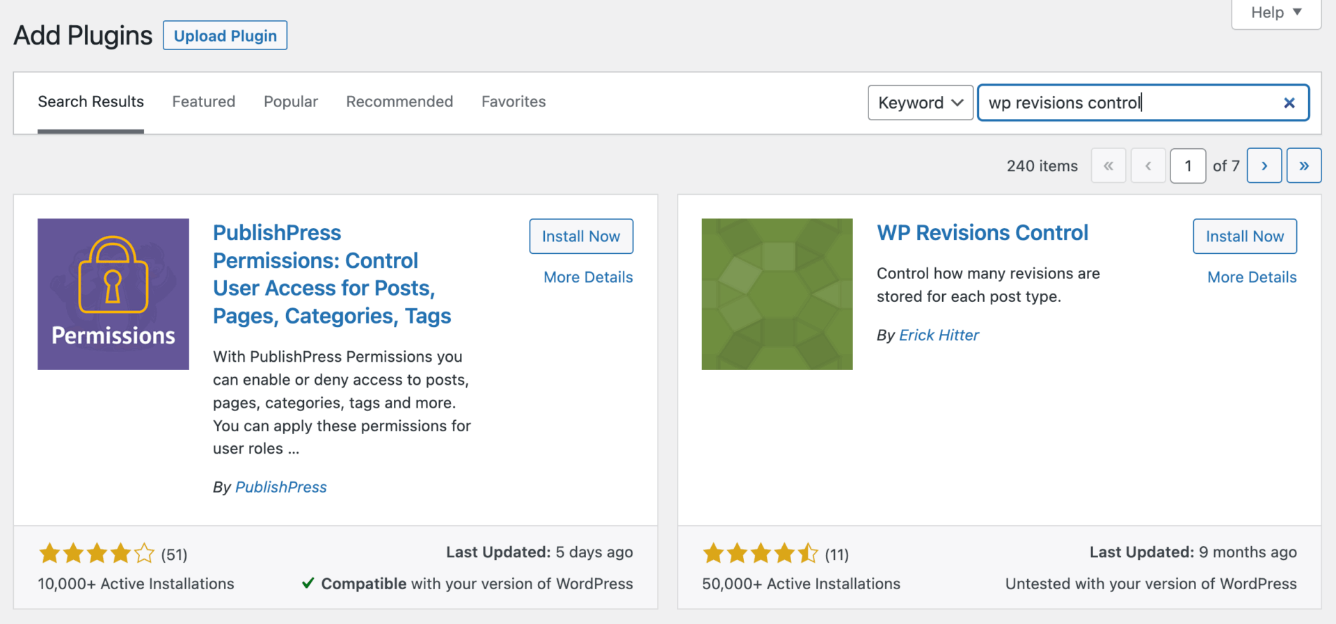 install wp revisions control