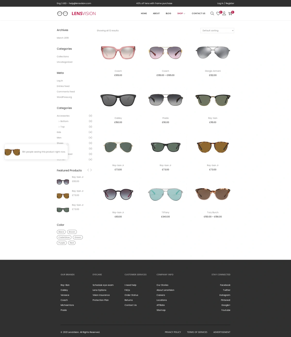 LensVision – Sunglasses Shop Sunglasses Shop 04 Shop