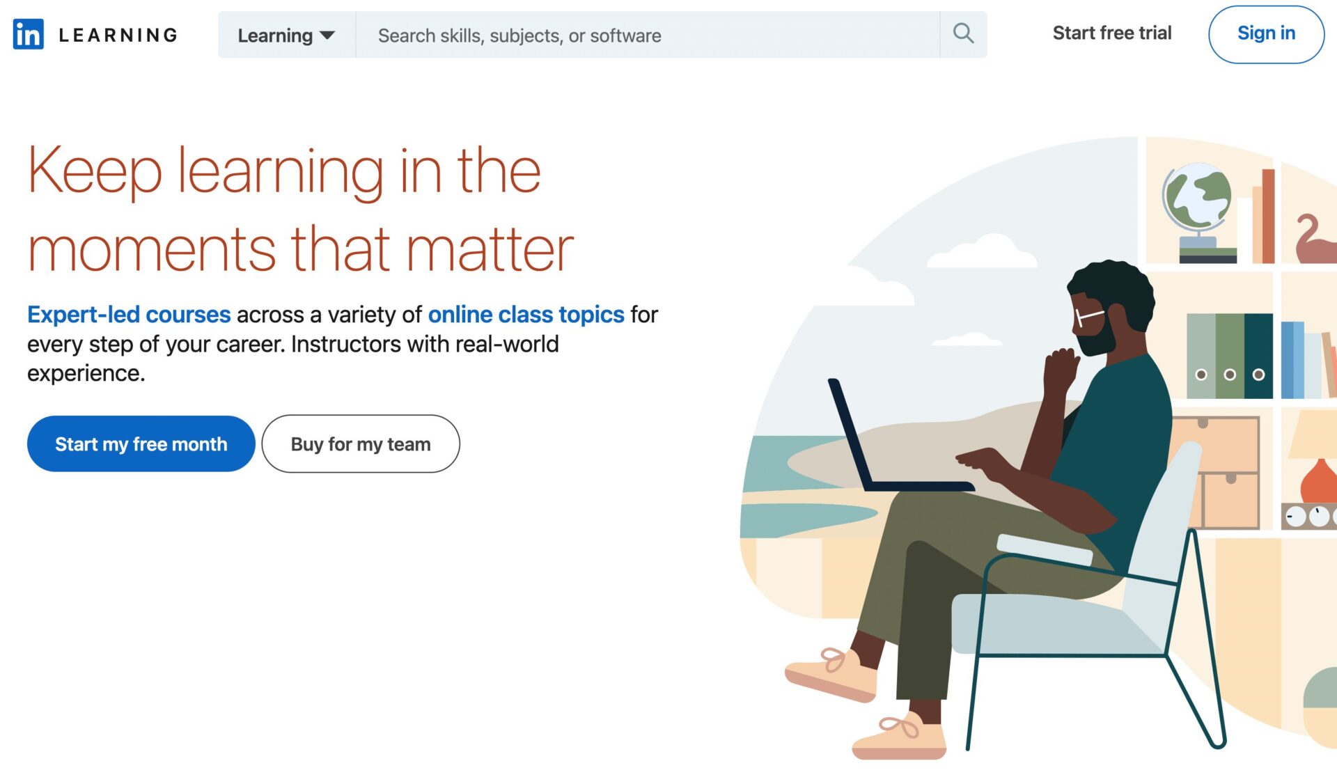 8个最适合初学者的WordPress培训课程 6 linkedin learning website