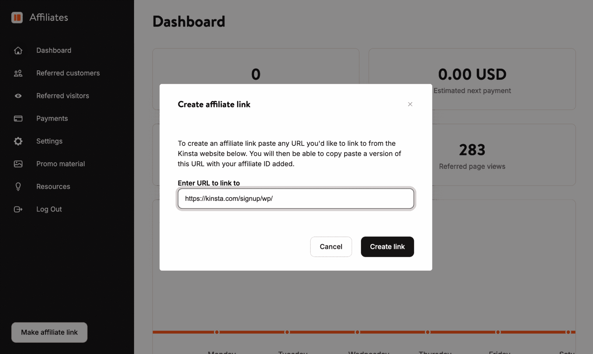 如何转售 Kinsta 托管并提升您代理商的收入 3 make affiliate link