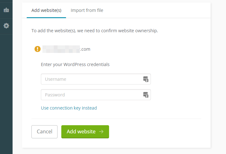 managewp add website
